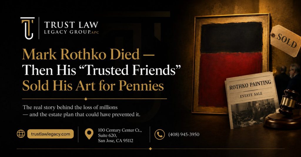 Abstract painting representing the Mark Rothko estate planning dispute and California probate lessons