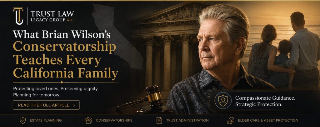 Brian Wilson conservatorship case - a cautionary example for California estate planning and trust protection