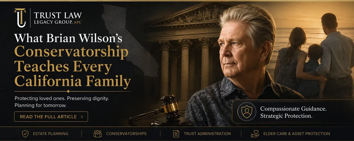 Brian Wilson conservatorship case - a cautionary example for California estate planning and trust protection